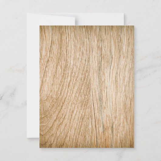 Wood Bark Baby Atemherz Rustikale Hochzeit Save The Date (Rückseite)