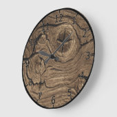 Wood Bark Große Wanduhr (Winkel)