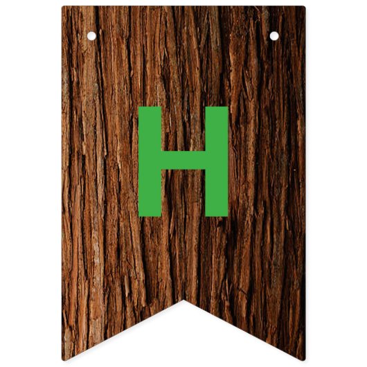 Wood Bark Happy Birthday Banner (Zweite Fahne)