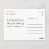 Wood Bark Heart Rustic Wedding Vielen Dank Postkarte (Rückseite)