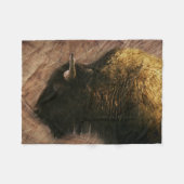 Wood Bison Buffalo Fleecedecke (Vorderseite (Horizontal))