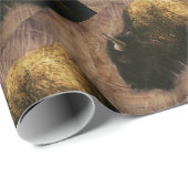 Wood Bison Buffalo Geschenkpapier (Rolleneckpunkt)