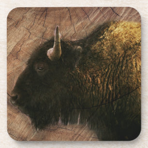 Wood Bison Buffalo Getränkeuntersetzer