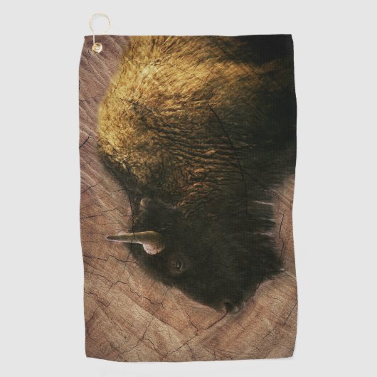 Wood Bison Buffalo Golfhandtuch (Vorderseite)