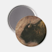Wood Bison Buffalo Magnet (Vorderseite/Rückseite)