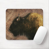 Wood Bison Buffalo Mousepad (Mit Mouse)
