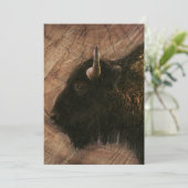 Wood Bison Buffalo Save The Date (Stehend Vorderseite)