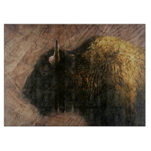 Wood Bison Buffalo Schneidebrett