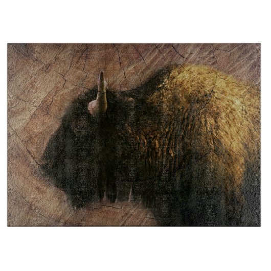 Wood Bison Buffalo Schneidebrett (Vorderseite)