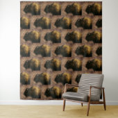Wood Bison Buffalo Wandteppich (Beispiel)