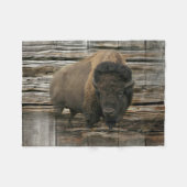 Wood Bison Fleecedecke (Vorderseite (Horizontal))
