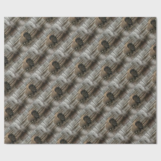 Wood Bison Geschenkpapier (Flach)