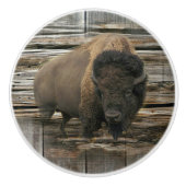 Wood Bison Keramikknauf (Vorderseite)