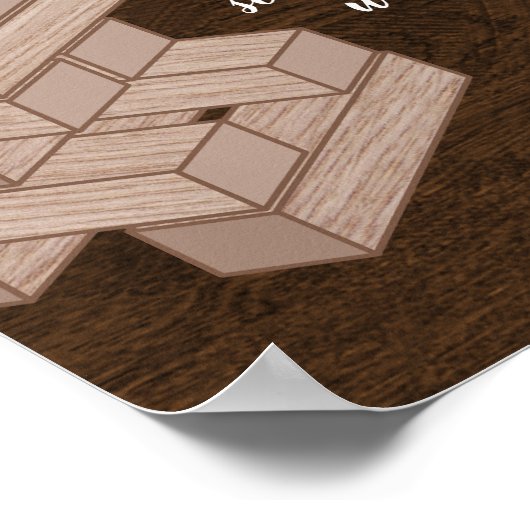 Wood Blocks Wedding Gästebuch - Gästebuch (Ecke)