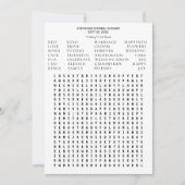 Wood Blush Peach Floral Brautparty Word Suche Einladung (Vorderseite)