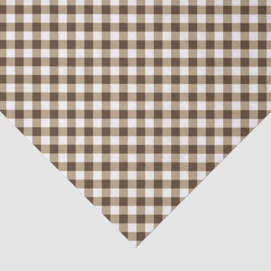 Wood Brown Gingham Seidenpapier (Detail)
