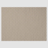 Wood Brown Gingham Seidenpapier (Vorderseite)