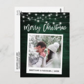 Wood Brush Script Sofortkamera Weihnachten Postkarte (Vorne/Hinten)