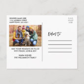 Wood Brush Script Truck Weihnachts-FOTO BACK Postkarte (Rückseite)