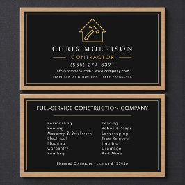 Wood Building Construction Business Card  Visitenkarte