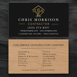 Wood Building Home Improvement Visitenkarte