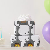 Wood Burner Stove Geschenkpapier