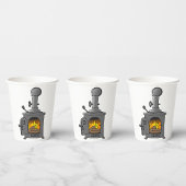 Wood Burner Stove Pappbecher