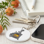 Wood Burner Stove Schlüsselanhänger (Vorderseite rechts)