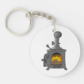 Wood Burner Stove Schlüsselanhänger (Vorderseite)