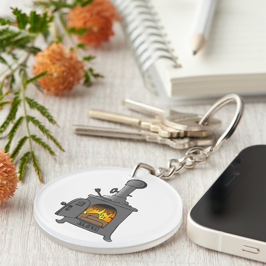 Wood Burner Stove Schlüsselanhänger