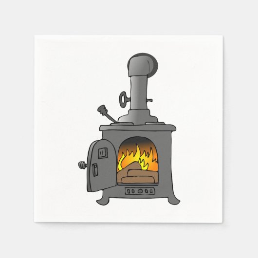 Wood Burner Stove Serviette (Vorderseite)