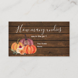 Wood Burnt Orange Pumpkin Floral wie viele Unwesen Begleitkarte