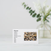 Wood Business Card Visitenkarte (Stehend Vorderseite)