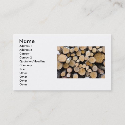 Wood Business Card Visitenkarte (Vorderseite)