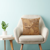 Wood carving effect Throw Cushion Kissen (Stuhl )