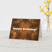 Wood Carving Geburtstag Karte (Gelbe Blume)
