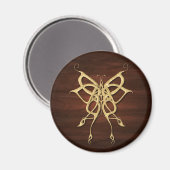 Wood Celtic Butterfly Magnet (Vorderseite/Rückseite)