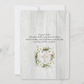 Wood Christian Two Become One Wedding Einladung (Rückseite)