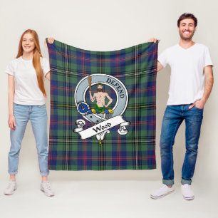 Wood Clan Abzeichen Tartan Kariert Fleecedecke