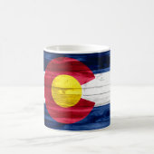 Wood Colorado Fahne rustikale Kaffeetasse Tasse (Mittel)