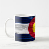 Wood Colorado Fahne rustikale Kaffeetasse Tasse (Links)