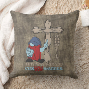 Wood Cross Cuz Matter John 1 14 Kissen