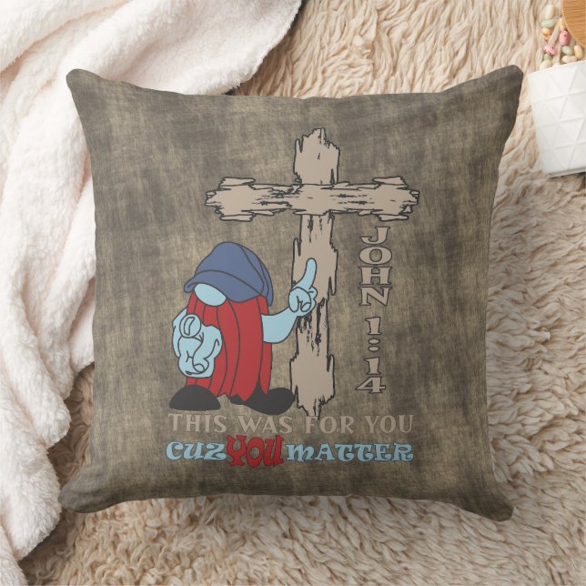 Wood Cross Cuz Matter John 1 14 Kissen (Decke)