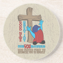 Wood Cross Cuz zählt Gospel-T - Shirt Getränkeuntersetzer