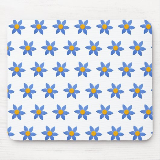 Wood Daisy Blume auf White Mousepad (Vorne)
