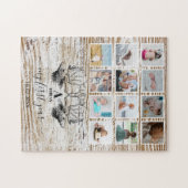 Wood Deer Baby's First Year Foto Collage Puzzle (Horizontal)