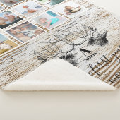 Wood Deer Baby's First Year Foto Collage Sherpadecke (3/4)