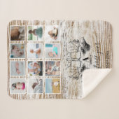 Wood Deer Baby's First Year Foto Collage Sherpadecke (Vorderseite (Horizontal))