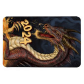 Wood Dragon 2024 Chinesischer Neujahrsdrache Magnet (Horizontal)