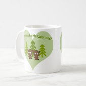Wood du mein Valentine bist Kaffeetasse (Vorderseite Links)